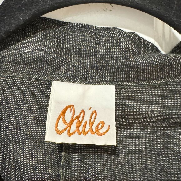 Odile Linen Hand Painted Patchwork Jacket Top - Size Small / Medium - Picture 2 of 8